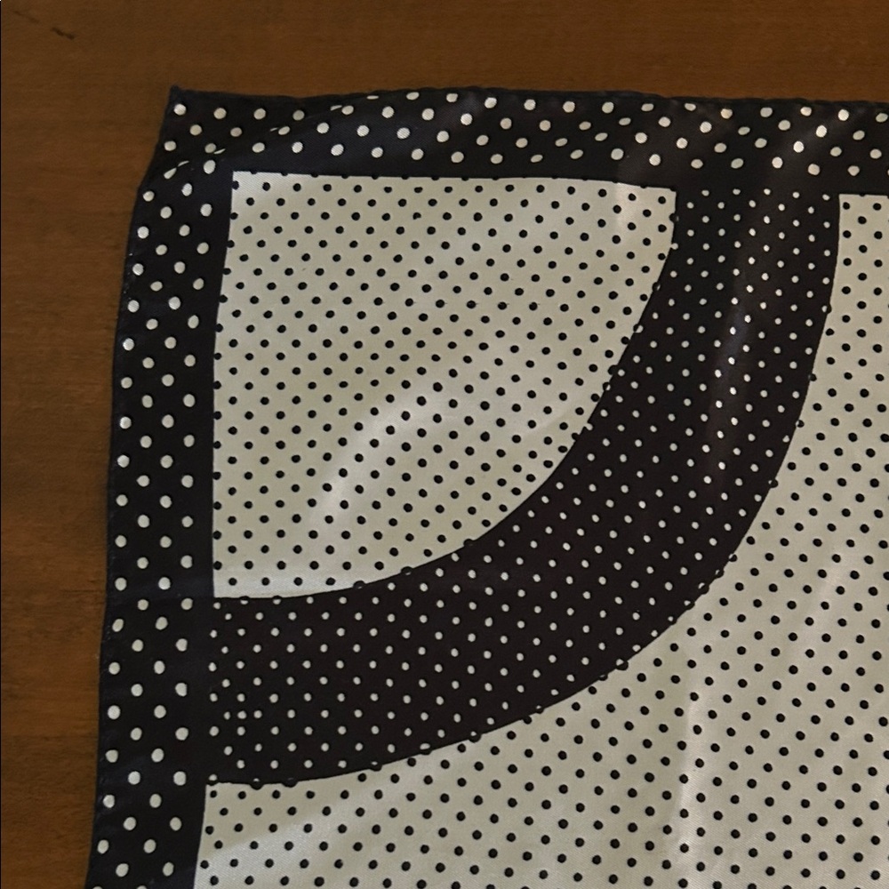 Vera Neuman Black and White Polka Dot Scarf - Picture 6 of 8